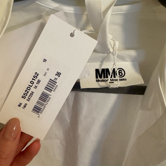 BNWT MM6 Maison Martin Margiela White Blouse - Picture 2 of 3